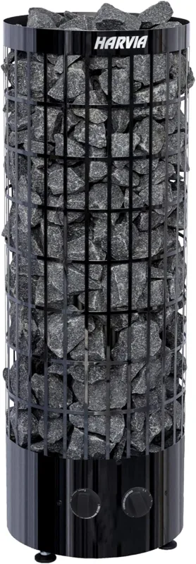 Harvia Cilindro PC90 Black Steel, vue de face