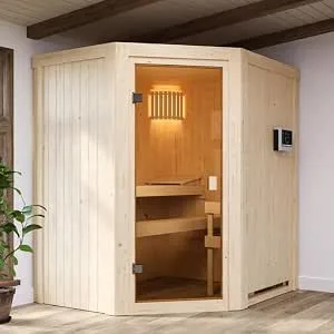 Karibu Faurin avec poêle 9 kW, vue de face